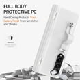thumbnail image 5 of Compatible Leather Samsung Galaxy Z Fold 4 Case with Wristband & Hinge Protector,Heavy Duty Protective Screen Protector Case for Samsung Z Fold 4 Case with Strap,Galaxy Fold 4 Leather Case White, 5 of 14