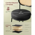 thumbnail image 6 of VASAGLE Bar Stools Set of 2, Counter Height Bar Stool with PE Rattan Back, Synthetic Leather Upholstered Stools for Kitchen Island Dining Room, 25.1-Inch Bar Chairs, Ink Black, 6 of 8