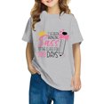 thumbnail image 4 of Xihbxyly Camiseta con Estampado "School Days", Manga Corta Moderna, Tejido Suave y Transpirable, Ropa Informal, Blusa de Verano para Niña, Atuendo Escolar Diario, de 3 a 14 Años, 4 of 6