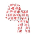 thumbnail image 2 of Bingfone Men'S Pajama Set 2 Piece Loungewear Pjs, Long Sleeve With Pajama Pants-Pink Hearts1, 2 of 9