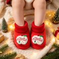thumbnail image 3 of Miaouyo Baby Christmas Booties Knit Patchwork Winter Warm Soft Sole Shoes, 3 of 8