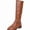 Brown, variant on Women's Mid Calf Boots Side Zip Wide Width Round Toe Winter Daily Trendy Boots Brown 6