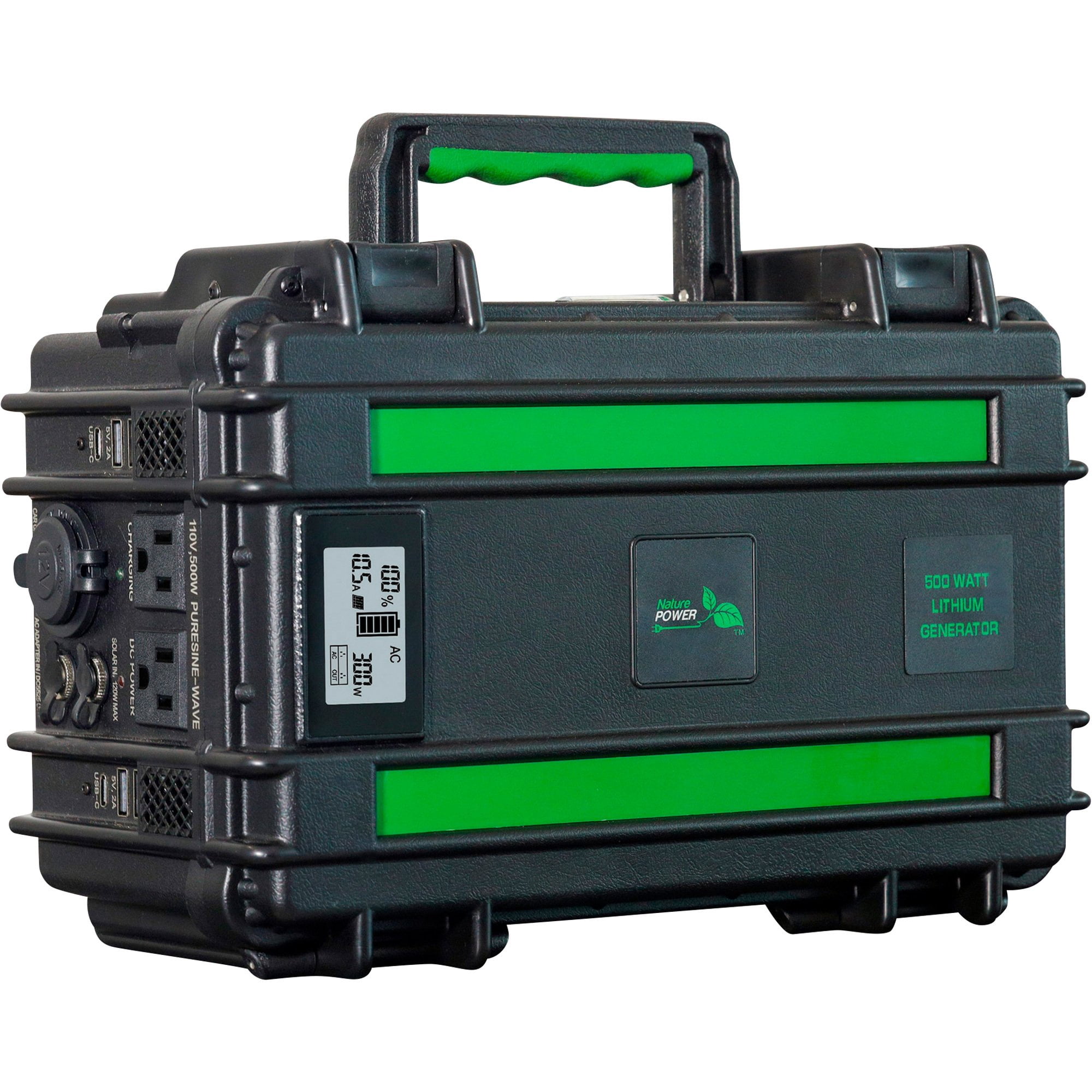 Nature Power Pure Sine Wave Solar Power Pack with Solar Panel — 500 Watts, Model# 40500