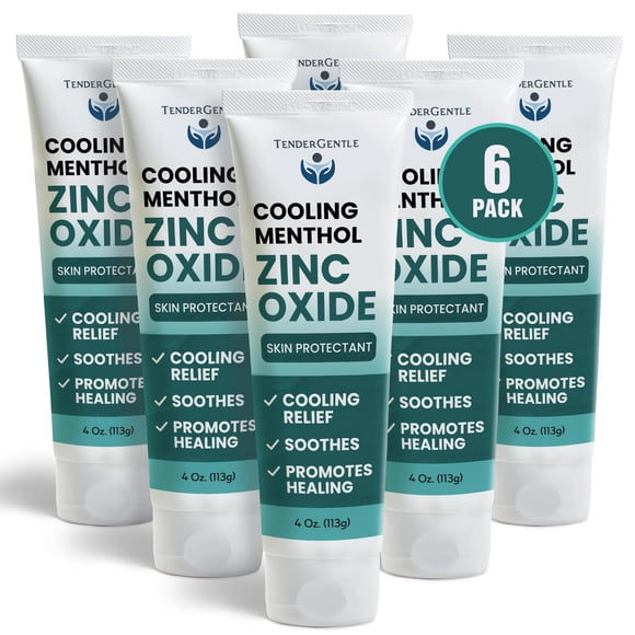 Crema de óxido de zinc TenderGentle 6 unidades 113 ml pasta refrescante