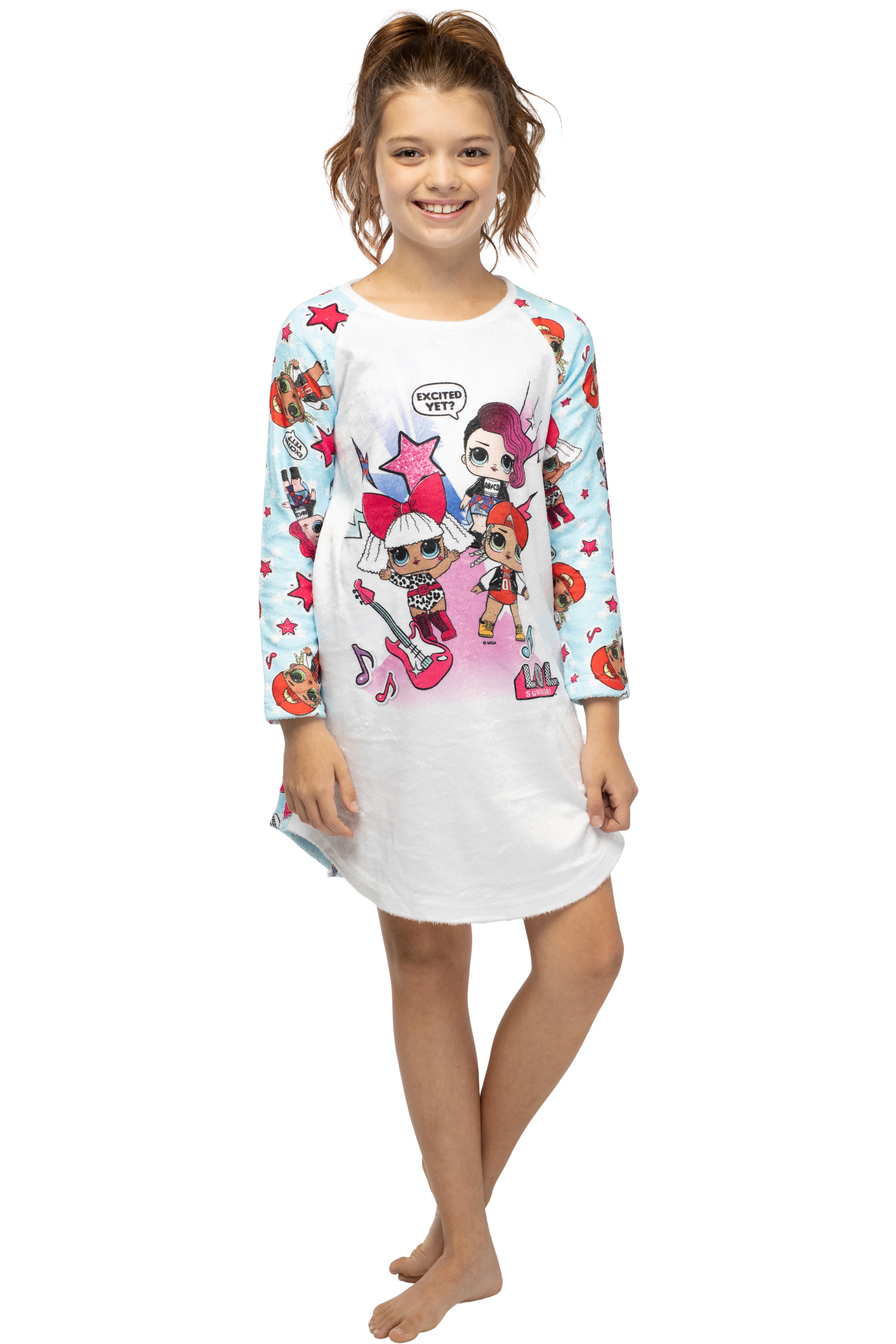 Intimo - INTIMO LOL Surprise Excited Yet? Raglan Pajama Nightgown - Walmart.com - Walmart.com