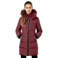 thumbnail image 4 of yillto Women Long Quilted Coat Hooded Maxi Length Puffer Jacket Padded Coat Winter Warm Outerwear, 4 of 6