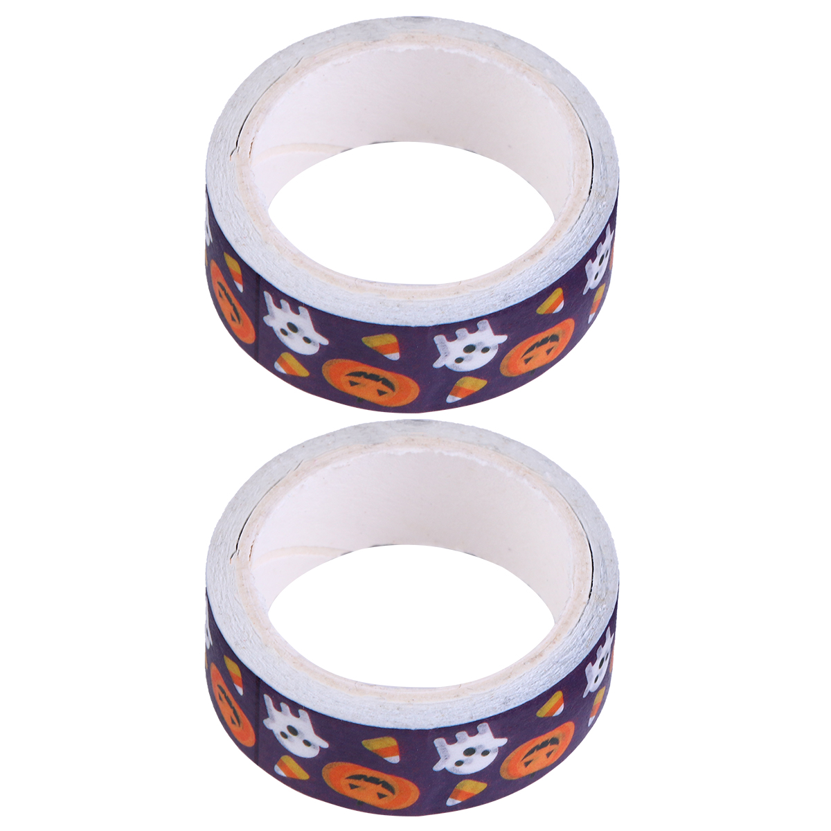 NUOLUX 2 Rolls of Tape Halloween Paper Tape DIY Color Tape DIY Glue