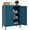 Blue, variant on Small Metal Storage Cabinet, 23.6" Wide Bathroom Cabinet with 2 Adjustable Shelves, 3-Tier Shaker Sideboard Storage Unit for Entryway Living Room Kitchen,Forest Green