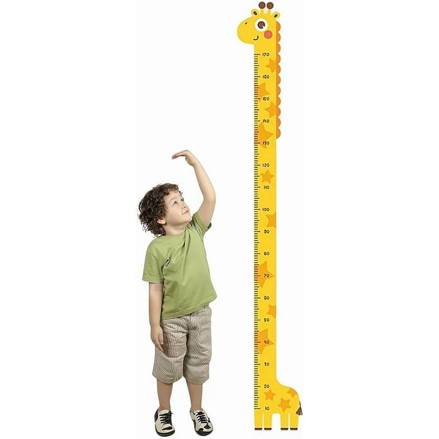 Personalized Name Growth Chart, Giraffe Height Chart, Measuring Board for Kids Height, Kids Growth Measurement Decal Decorative Wall Sticker Removable PVC Stickers