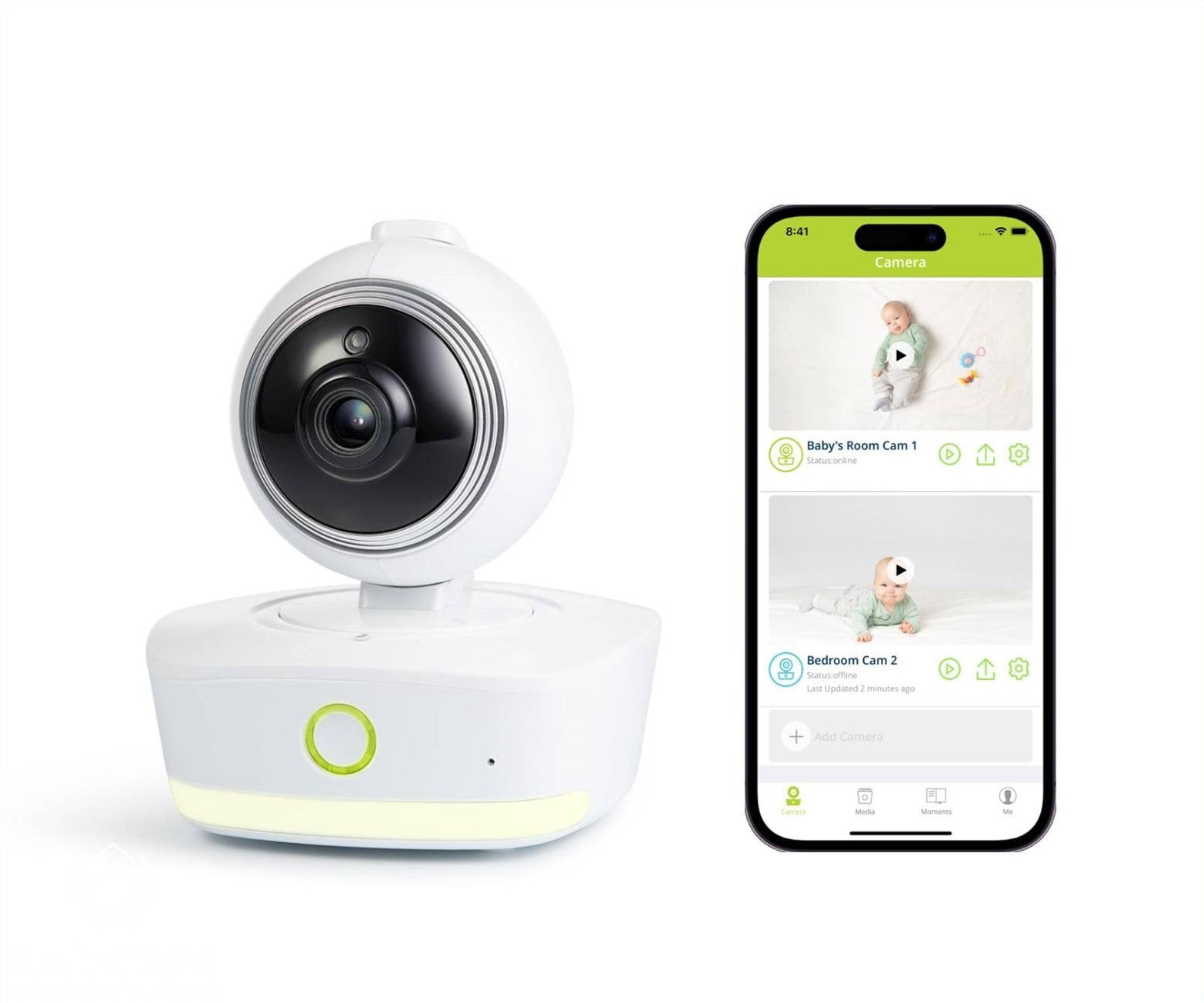 Bebcare Motion Baby Monitor + Bebcare iQ App Smart Camera Gift Set: 1080pHD WiFi camera, 4.3" Handheld Parent Unit, Dual-mode Design, Free iOS and Android App