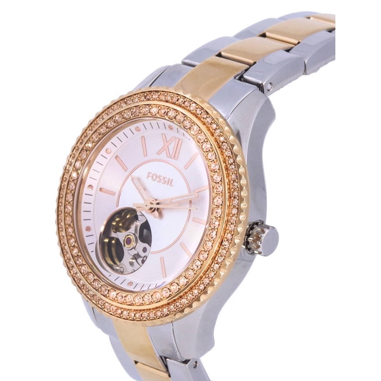 Fossil Stella‎ Silver Chronograph Watch with Crystal Accents Fossil Stella Sport Chronograph Quartz Crystal Silver Dial  main image 3
