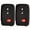 black and black, variant on Dobrev 3 Button Silicone Rubber Cover Holder Protector Case for Toyota Rav4 Prius Highlander Land Cruiser Sequoia 4Runner Venza Camry Avalon Prado (Blue)