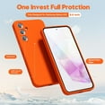 thumbnail image 3 of for Samsung Galaxy A35 5G Phone Case Liquid Silicone, Neon Bright Solid Color, Thin Slim Soft Rubber Gel Matte TPU Plain Simple Cover for Women Girl Cute, Neon Orange, 3 of 14
