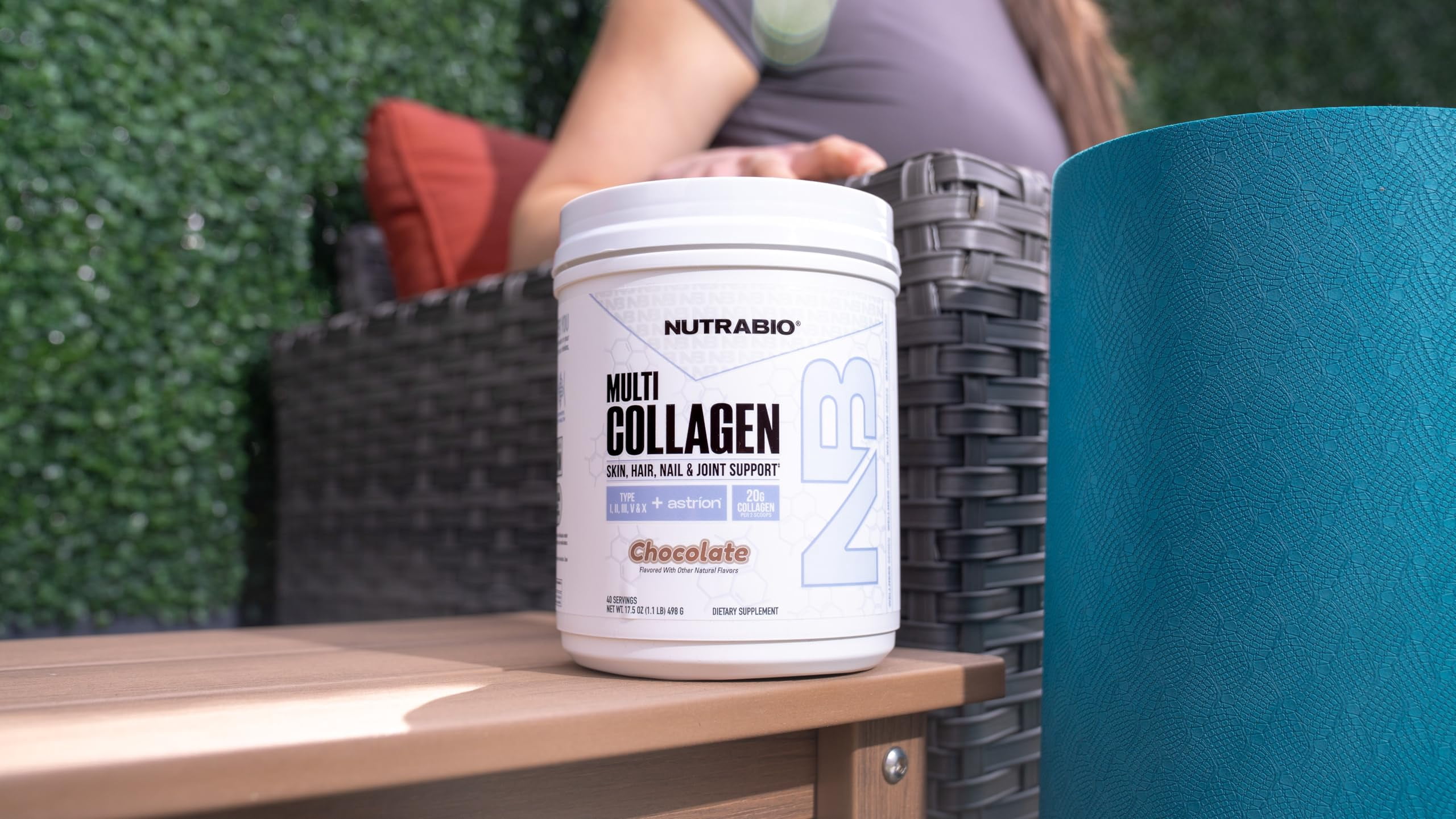 NutraBio Multi Collagen Powder- Hydrolyzed Collagen Peptides for Glowing Hair & Skin- Grass-Fed- Collagen Powder for Women and Men- 45 Servings- Chocolate