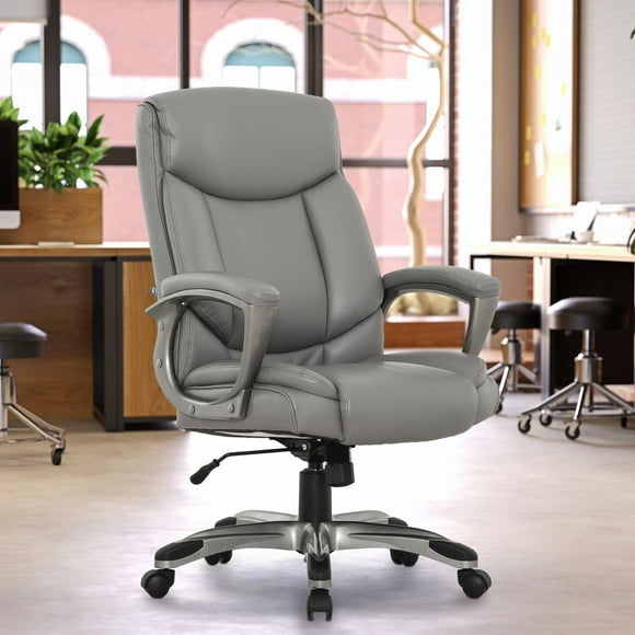 Sealy® Kent Ergonomic High-Back Office Chair with Padded Armrests and Swivel Base