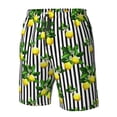 thumbnail image 5 of Naloa Lemons on Striped Men's Beach Shorts, Surfing shorts, Swim trunks, Quick Dry Swim Trunks for Surfing Beach Fun - 3X-Large, 5 of 9