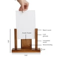 thumbnail image 5 of M&T Displays Classic Desktop Menu Holder with Acrylic U Type Pocket, Portrait Table Top Sign Holder, Ad Frame for Restaurant, Store, Wedding, Party, Event (2 Pack) (Dark Wood, 5.5x8.5), 5 of 6