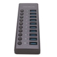 thumbnail image 4 of Hub USB Alimentado, 100-240V 10 Puertos USB3.0 Hub Fuente De Alimentación Independiente Diseño De Control Separado Para Teclado De Mouse, 4 of 7