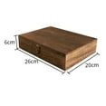 thumbnail image 4 of Wooden Souvenir Storage Box, Decorative Wooden Box Vintage DIY Craft Craft Keepsake Case Box Treasure Organizer - 26x20x6cm, 4 of 8