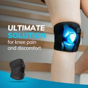 BraceAbility Patellar Tracking Knee Brace, Adjustable, Black, L