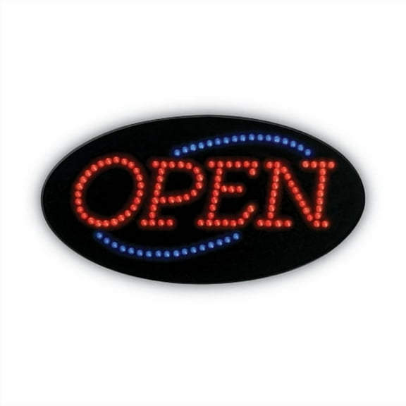 LED OPEN Sign, 10.5 x 20.13, Red and Blue Graphics | Bundle of 2
