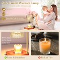 thumbnail image 6 of Candle warmer lamp as a Present with Timer & Dimmer,Electric Candle Melter Top Melting, Crystal Glass Candle Heater Lamp for Scented Wax with 2 Bulbs (Black), 6 of 7