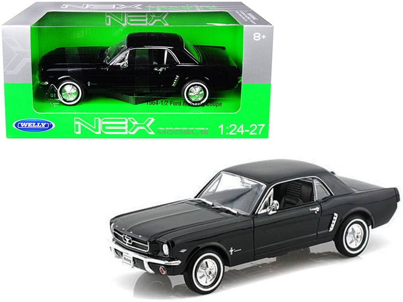 1964 1/2 FORD MUSTANG COUPE HARD TOP BLACK 1/24-1/27 DIECAST MODEL WELLY 22451