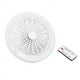 thumbnail image 1 of Ventilador de techo inteligente con luz LED, 30 W, control remoto, luz LED para interiores, silencioso, para dormitorio, cocina, decoración, color blanco, 1 of 8