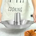 thumbnail image 2 of KAKOWELY Practical Grilled Chicken Holder Barbecue Rack Chicken Roaster Pan (Silver),12.2"X12.2"X5.51", 2 of 4