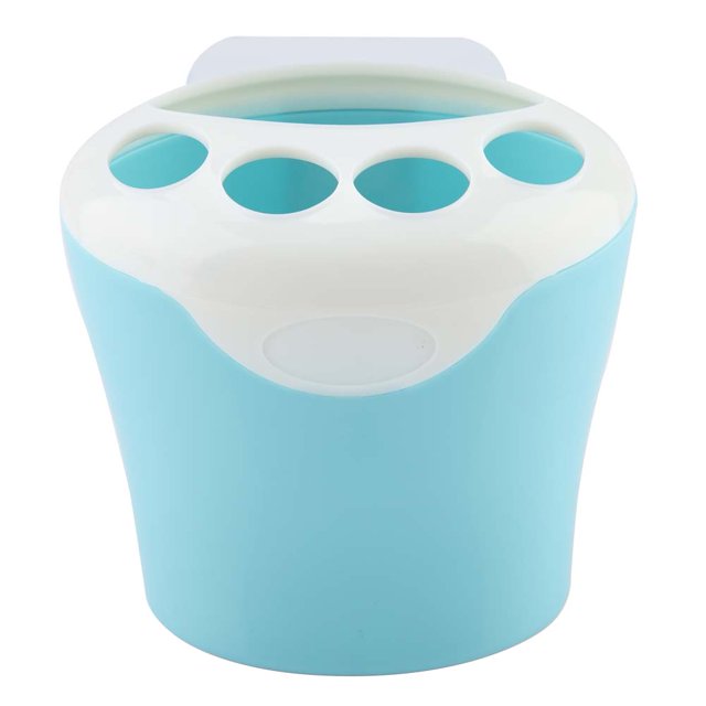 Solución de almacenamiento moderna para el baño: dispensador de pasta de dientes y portacepillos de dientes montado en la pared que ahorra espacio