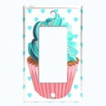 thumbnail image 5 of Metal Light Switch Plate Cover Teal Pink Cupcake Heart Wallpaper CAK031, 5 of 13