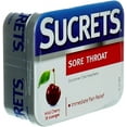 thumbnail image 2 of 4 Pack Sucrets Original Formula Sore Throat Lozenges Wild Cherry 18 count Each, 2 of 4