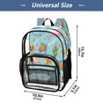 thumbnail image 4 of Large Clear PVC Backpack Heavy Duty See Through Backpack for Adults Work Travel, Cyan Ocean Stickers Printed 12L, 4 of 8
