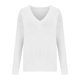 thumbnail image 4 of Suéter de cuello en V para mujer, jersey de manga larga de color liso con cuello en V, suéter informal de moda, top de poliéster para mujer, 4 of 6