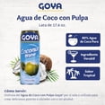 thumbnail image 3 of GOYA Coconut Water with Pulp, 17.6 oz Cans (2-Pack) – Pure Tropical Hydration, Natural Electrolytes, Refreshing Drink, 3 of 6