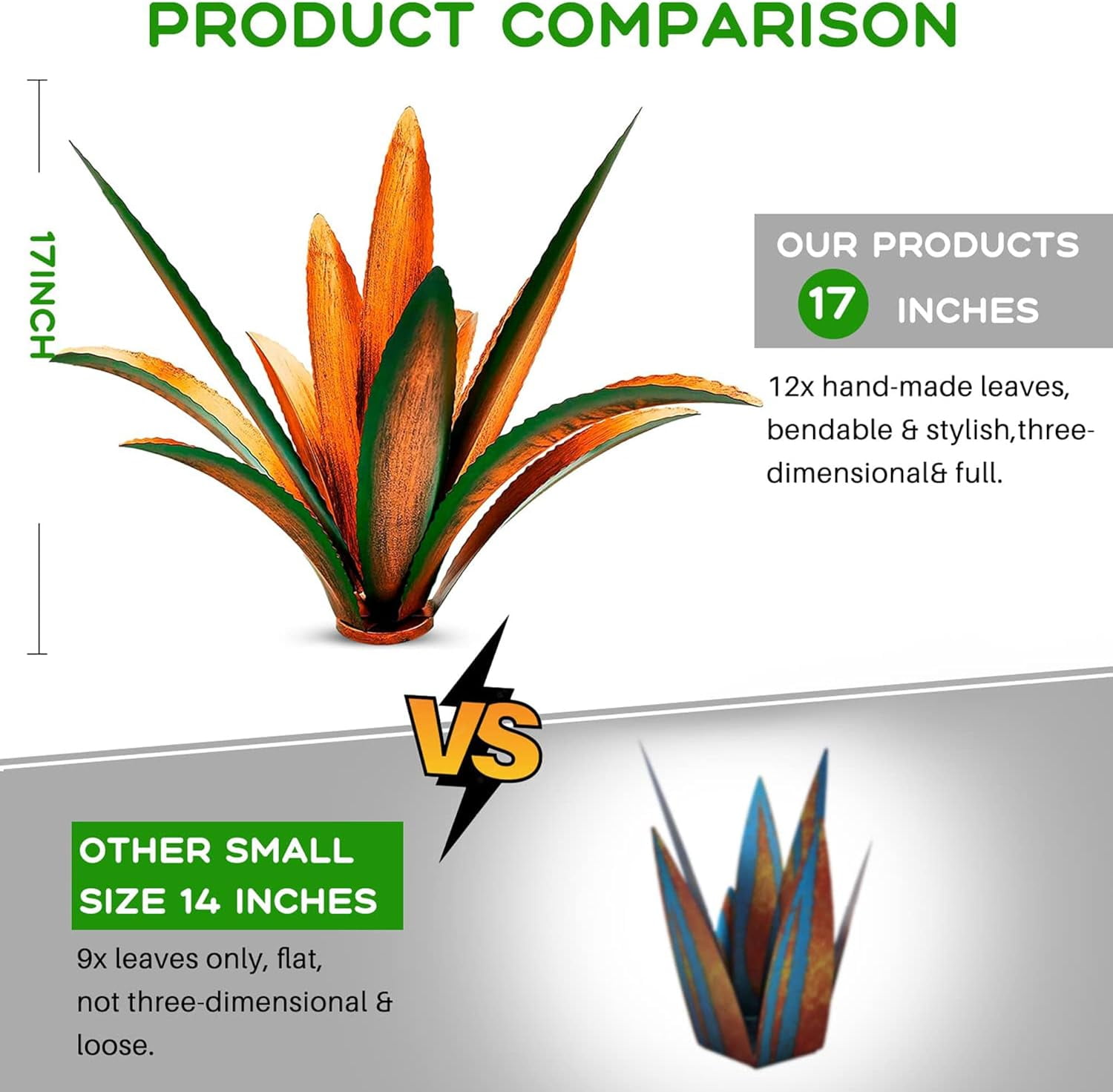 Tequila Rustic Sculpture - DIY Metal Agave Plant Figurines for Outdoor Patio Yard, Backyard Decor, Garden Ornaments Outdoor, Present for Mum/Women, Yard Stakes and Planters