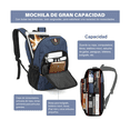 thumbnail image 3 of Mochila Para Laptop 15.6 Pulgadas Impermeable Antirrobo Viaje A Portátil Expandible Urbana Grande 35 Lab.G Azul, 3 of 5
