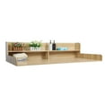 thumbnail image 5 of Jnismy Washer Dryer Countertop, 54"W X 27.5"D Wooden Washer and Dryer Countertop,Non-slip Laundry Machine Topper Cover with 2-Tier Shelf and 2.75"H Guard,Wooden Color, 5 of 12