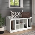 thumbnail image 7 of Woodland 40W Shoe Storage Bench with Shelves in White Ash - Engineered Wood, 7 of 7