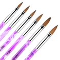 thumbnail image 2 of 6 Pcs Brush Set for Nail Art, Acrylic Gel Nail Brush Set, Nail Art Nail Pen for Painting, Professional Nail Brush UV Gel Nail Acrylic Brush, 2 of 5