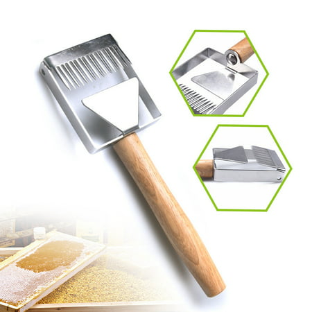 Bee Hive Tool, Honey Uncapping Fork Scraper Knife Food Degree New Designed Stainless Steel Honey Uncapping