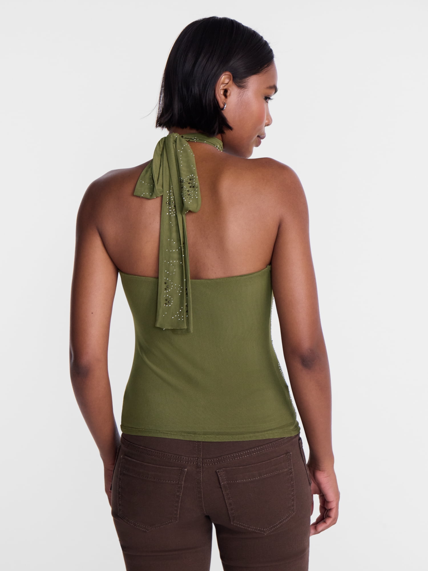 No Boundaries Embellished Tube Top with Scarf, Women’s XXS-XXL