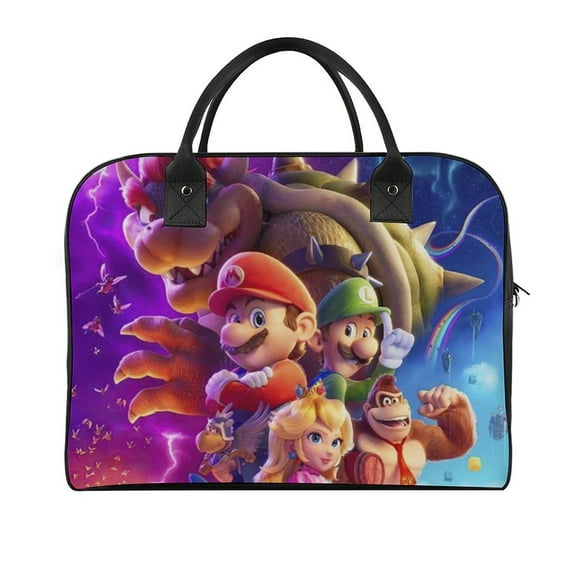 Super Mario Travel Tote Bag with Detachable Strap Lightweight Luggage Handbag Shoulder Bag