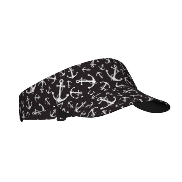 Fotbe Anchors Visera Deportiva con Diseño, Gorra Abierta Ajustable de Algodón para Mujer y Hombre