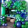thumbnail image 6 of Blue and Green Balloon Arch Kit, Navy Blue Dark Green Balloon Garland Arch Kit with 4D Star Foil Balloon Confetti Balloons for Birthday Party Decor Jungle Safari Graduations, 6 of 13