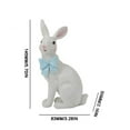 thumbnail image 5 of Naittoop 2 PCS Easter Bunny Decor for Home, Large White Couple Rabbits Figurine Tabletop Decor, Cute Easter Gifts Resin Statues for Spring Holiday or Valentine's Day Indoor Party Table Centerpieces, 5 of 7