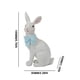 thumbnail image 5 of Juego de figuras de conejo de Pascua | Estatuas de conejos de resina blanca | Adornos decorativos para el hogar, jardín, decoración y regalos de Pascua, 5 of 9