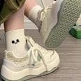 thumbnail image 4 of CHICVOMEY Platform Sneakers for Women Trendy Chunky Retro Y2K Walking Shoes Cute Casual Fashion Soft Comfort Thick Sole Outdoor Travel Shoes for Girls, 4 of 5