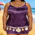 thumbnail image 1 of Roncen Robe Maxi Extensible pour Femmes - Robe de Plage Sans Bretelles à Imprimé Coquillages et Vagues pour Femmes pour Vacances en Complexe, 1 of 6