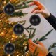 thumbnail image 5 of pstuiky Bolas navideñas negras, 6 unidades, adornos decorativos para árbol de Navidad, corona navideña, 5 of 5